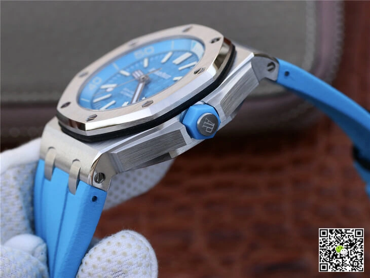 Audemars Piguet Royal Oak Offshore Diver 15710ST.OO.A032CA.01 JF Factory 1:1 Best Edition Replica Watch Blue Strap